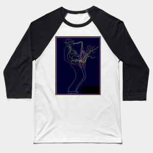 Saxophonist : Abstract Pop Art Surreal Musical Print Baseball T-Shirt